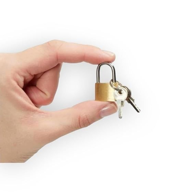 Heavy Duty 25mm Luggage Lock with 2 Keys Small Chabi Tala for Bagpack Suitcase Padlock Ideal for Travel Safety Purpose Bag Lock Pack of 2 | 25mm Brass Pad Mini Safety Lock for Office Locker Pack of 2